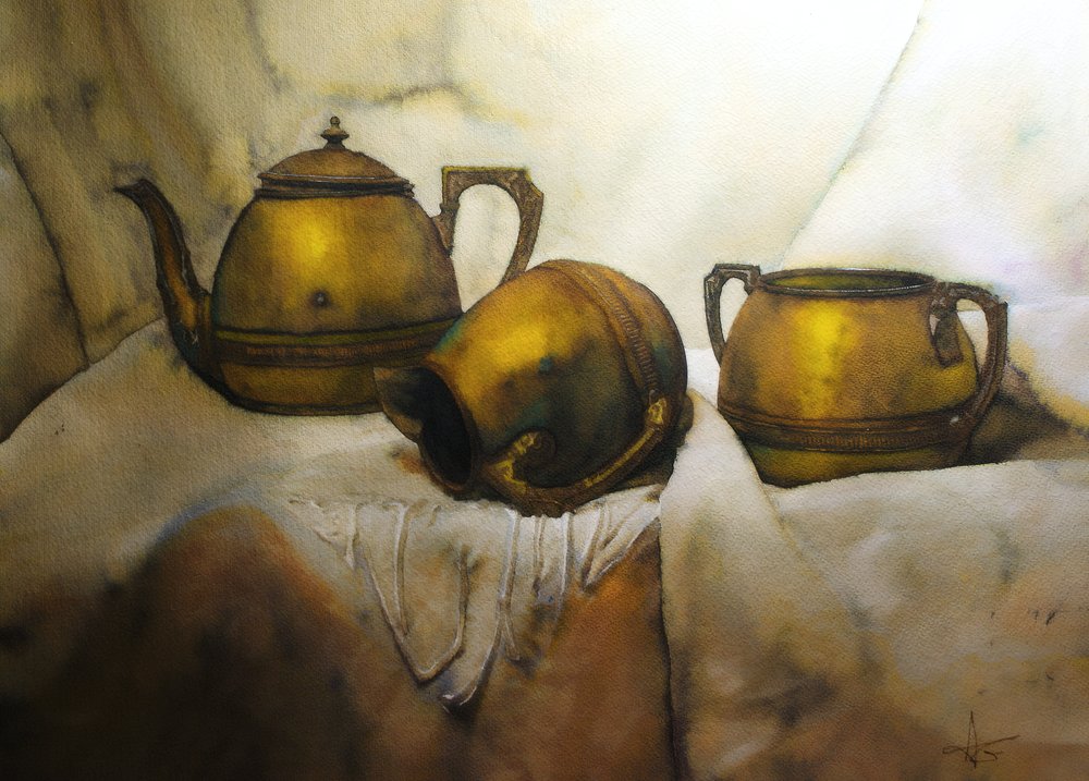 Chrysocale, aquarelle